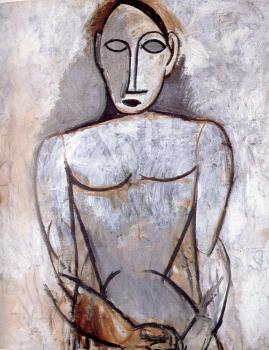 Pablo Picasso : bust of a woman with clasped hands